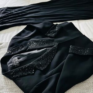 Alex Evenings Elegant Black Gown with Glittering Details
